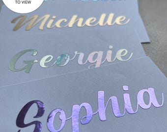 Vinyl Name Stickers , name Decals, personalised sticker custom name labels, glass stickers lunch box labels cold cup stickers