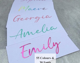 NAME STICKERS Vinyl Name labels water bottle stickers name cup custom decals stickers Vinyl Name Stickers name labels, glass stickers