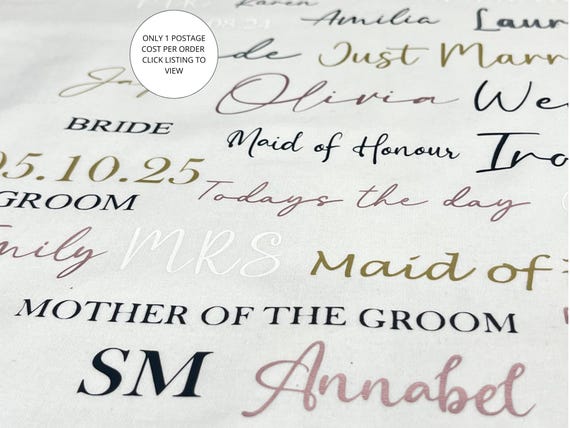 PERSONALISED IRON VINYL decal labels iron on names Wedding fabric stickers iron on vinyl custom heat decals Heat Transfers Iron on Wedding