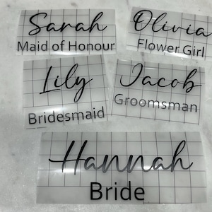 box name sticker Wedding name role decal sticker for bride bridesmaid hangers bridal party stickers personalised wedding vinyl bridesmaid proposal box labels