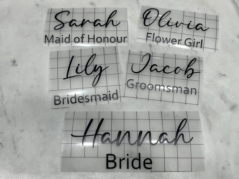 box name sticker Wedding name role decal sticker for bride bridesmaid hangers bridal party stickers personalised wedding vinyl bridesmaid proposal box labels