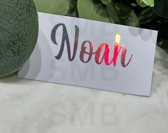 Personalised Vinyl Name Stickers: Custom Decals for Gifts water bottles cold cups