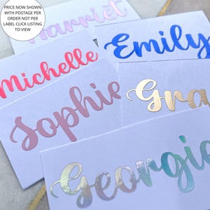 Vinyl Name Stickers - For Water bottles, Bridesmaid names, Personalised gift, Birthday Gift labels , Customised name sticker, name decals