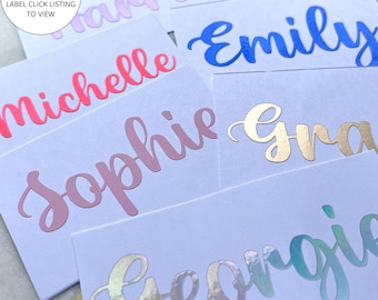 Vinyl Name Stickers - For Water bottles, Bridesmaid names, Personalised gift, Birthday Gift labels , Customised name sticker, name decals