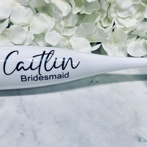 Wedding Role Vinyl Name Decal Wedding Sticker Hanger Flute labels bridesmaids gift labels Maid of honour gift vinyl box name sticker image 2