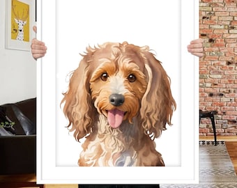 Retrato de mascota de la foto, Pintura de perro en acuarela, Retrato de perro personalizado, Memorial de mascota, Retrato de perro Peekaboo, Regalo de pérdida de mascota, Arte de perro personalizado