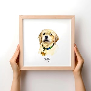 Custom Mini Pet Portrait Dog Portrait Mini Dog Portrait Watercolor Cat Painting Pet Memorial Christmas Gift Pet Painting Pet Loss Gift