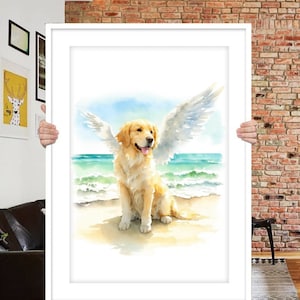 Custom Watercolor Pet Portrait: Hand-Painted Dog Memorial