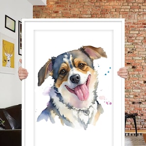 Pet portrait custom Watercolor pet painting Dog portrait custom Pet memorial gift Dog painting Pet loss gift Pet portrait from photo