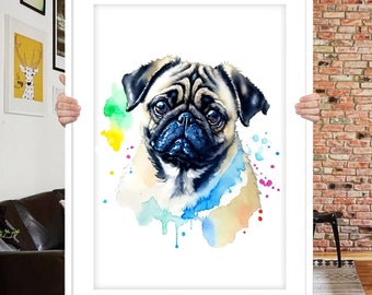Custom Dog Portrait: Hand-Painted Watercolor Pet Memorial