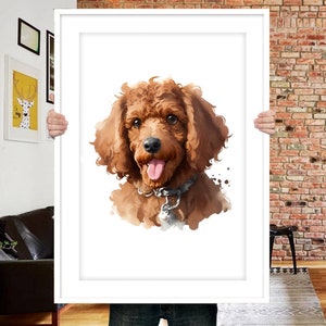 Pet portrait Custom dog portrait painting  Pet portrait Hand painted watercolor dog portrait Dog memorial Pet loss gift