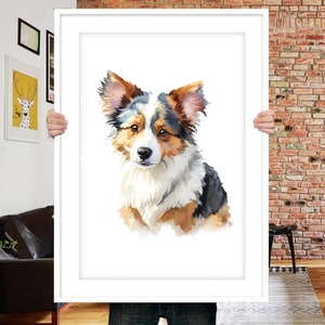 Pet portrait Custom dog portrait painting Christmas gift Pet portrait Hand painted watercolor dog portrait Dog memorial Pet loss gift