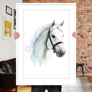 Horse Portrait Custom, Horse Painting, Pet Loss Gift, Watercolor Hand Painted Horse Portrait, Pet Portrait, Horse lover gift, Horse Drawing