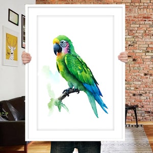 Dipinto ritratto di pappagallo Ritratto personalizzato di un animale domestico Regalo di Natale Ritratto di cacatua personalizzato Ritratto di pappagallo ad acquerello Dipinto personalizzato di un uccello