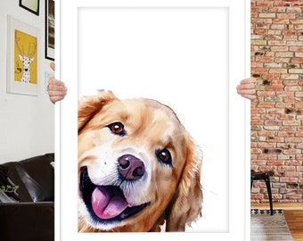 Custom Watercolor Pet Portrait From Photo - Hand-Painted
