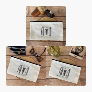 Trousse Personnalisée Fête des pères - Pochette fête des pères - Pochette personnalisable Prénom enfants -Trousse les petits affaire de Papa