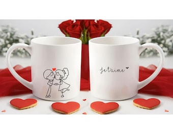 Mug Saint valentin personnalisé - Plusieurs modèles  - Mug amoureux personnalisable - Cadeau Saint Valentin - Mug Amour - Mug Je t'aime