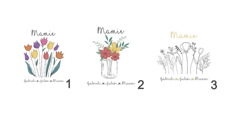 Mug fête des grands mères Mug personnalisé Mamie Mug bouquet personnalisable Mug grand mère Mug prénoms petits enfants Mug bouquet image 5