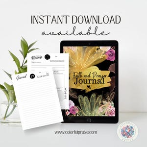 Digital Faith & Prayer Journal | Christian Journal Printable | Scripture Study and Reflection | Daily Devotional | Bible Study Journal PDF