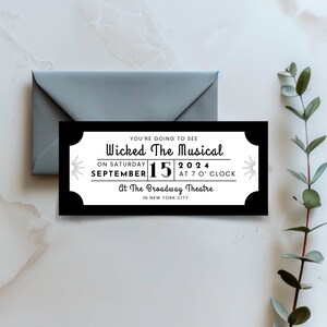 Theatre Ticket | Surprise Gift | Personalized Gift | Event Ticket | Christmas Voucher | Souvenir Ticket | Surprise Voucher | Show Ticket