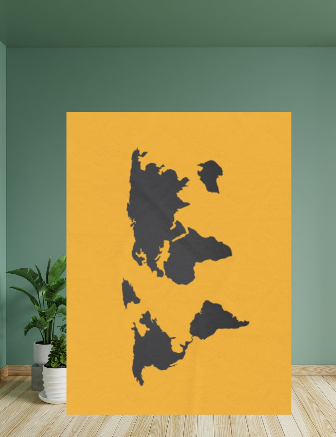 World Map Blanket World Map Blanket World Map Throw Etsy