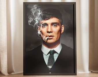 Plakat Peaky Blinders, Vintage Tommy Shelby Plakat Klasyczna Sztuka Filmowa