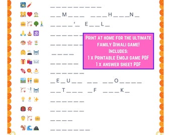 Diwali Game | Printable Emoji Game