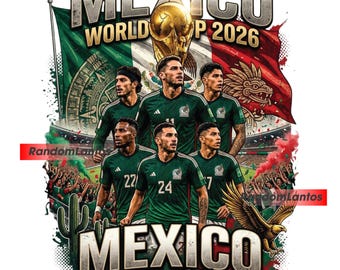 Mexico Football World Champions PNG, Soccer Shirt Graphic (Instant Download)