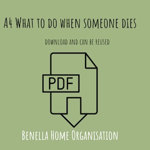 What To Do When Someone Dies A Checklist To Help You Uk Etsy