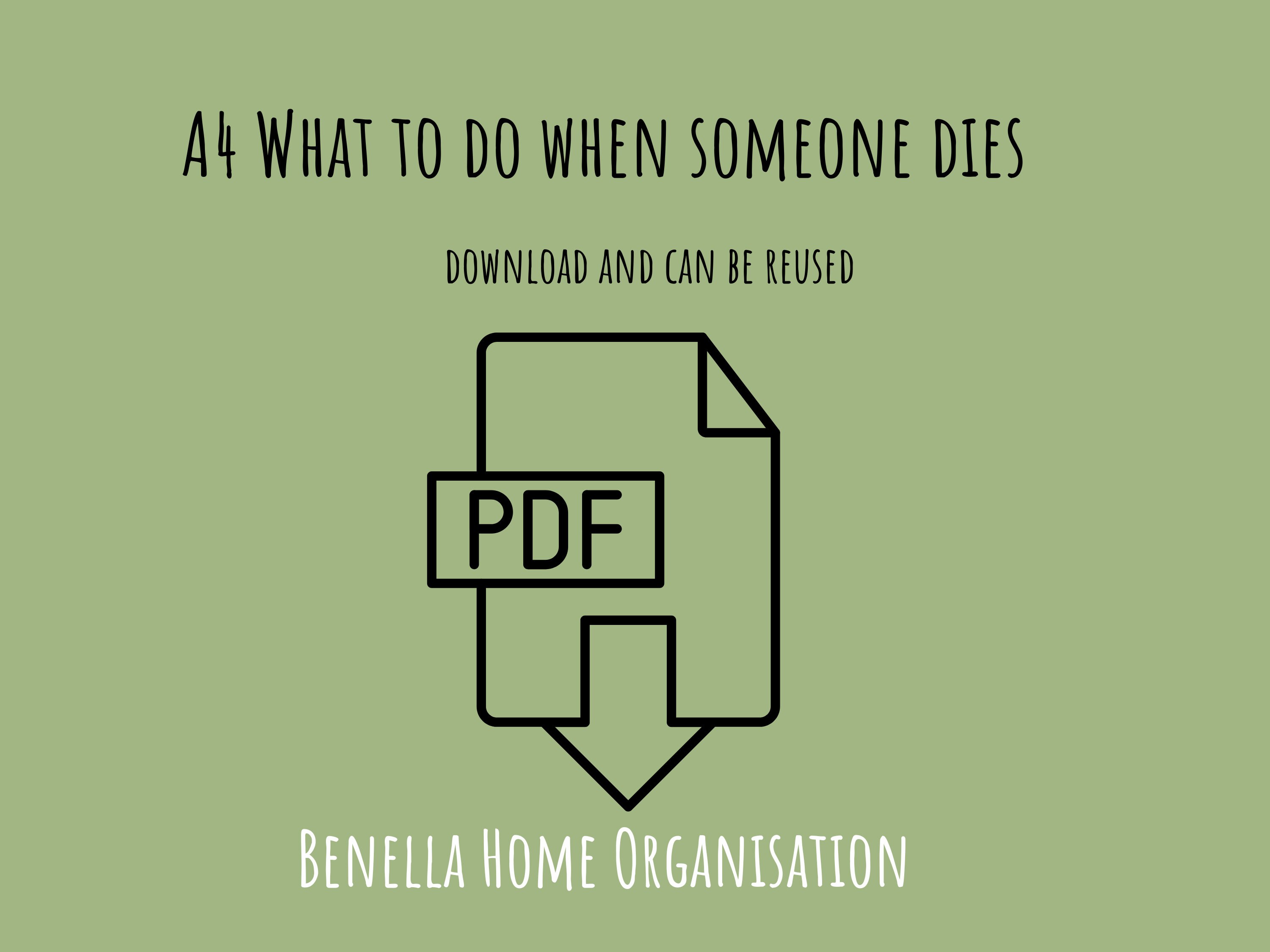What to Do When Someone Dies - a Checklist to Help You (UK) - Etsy