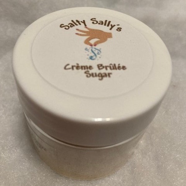 Creme Brulee Sugar is a delightful toasted caramel sugar with a hint of vanilla