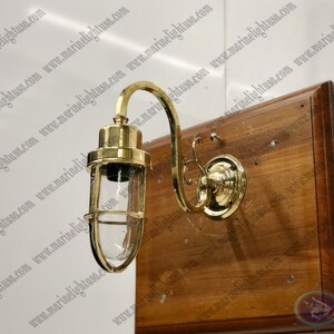 Maritime Home Decoration Indoor/Outdoor Nautical Arched Solid Brass Wall Swan Passage Bulkhead Light image 2