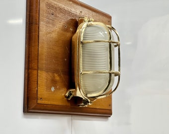 Online Vintage Nautical Style Wall Ceiling Mount Bulkhead Cage Cover Light with White Globe