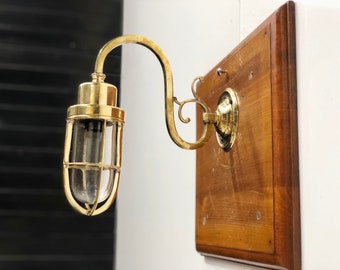 Maritime Home Decoration Indoor/Outdoor Nautical Arched Solid Brass Wall Swan Passage Bulkhead Light