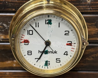 Victorian Style Hagenuk Maritime Industrial Ship Wall Clock Made in Germany