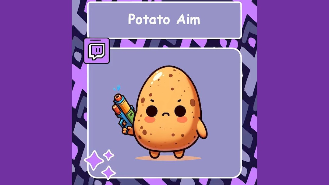 Potato Aim Twitch Emote, Discord Emote, Aim Emote, Funny Emote, Youtube