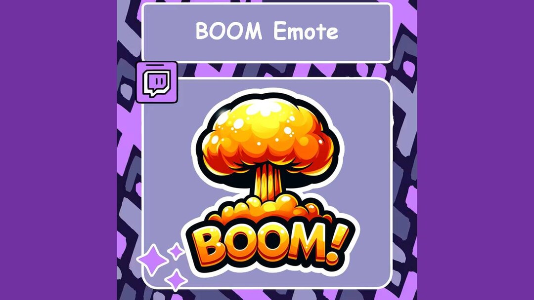 Boom Twitch Emote, Twitch Emote, Youtube Emote, Discord Emote