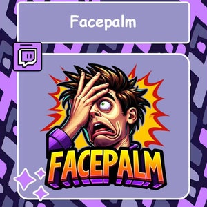 Facepalm Emote, Twitch Emote, Youtube Emote, Discord Emote, Community Emote, Streamer Emote, Silly Emote, Stupid Emote, Funny emote, Meme