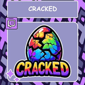 Cracked Emote, Cracked Twitch Emote, Youtube Emote, Discord Emote, Community Emote, Streamer Emote, Egg Emote, Cool Emote, Dino egg emote