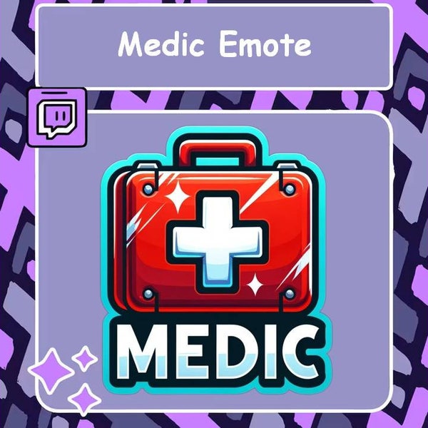 Medic Twitch Emote, Twitch Emote, Youtube Emote, Discord Emote, Medic Emote, Stream Emote, Healer Emote, FPS emote, Combat emote, Sub badge