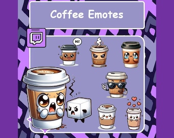 Café Twitch Emotes - Emote ou sous-badge de flux Discord / Youtube / Facebook