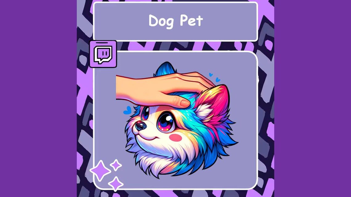 Pet a Dog Emote, Twitch Emote, Youtube Emote, Discord Emote, Community