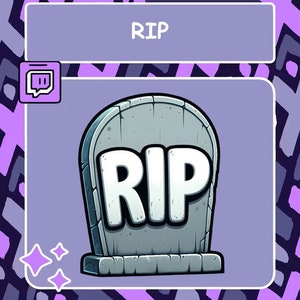 RIP Tombstone-emote, Twitch/Discord/YouTube-streamer (digitale download)