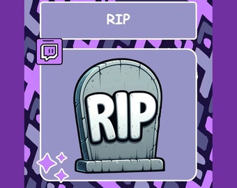 Emote RIP Tombstone, streamer Twitch/Discord/YouTube (téléchargement numérique)