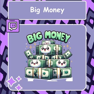 Big Money Twitch emote, Discord emote, Money emote, Funny emote, YouTube emote, Tiktok emote, Cash emote, Donation Emote, Stream emote