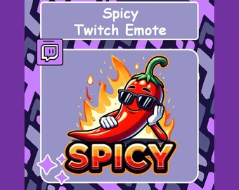 Emote de Twitch "Pimiento picante", Emote de streamer "Flaming Hot" (Descarga digital)