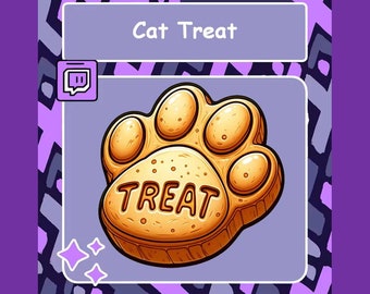 Treat Twitch Emote, Treat Emote, Youtube Emote, Discord Emote, Community Emote, Streamer Emote, Cat Treat, Dog Treat, Badges, Snack emote