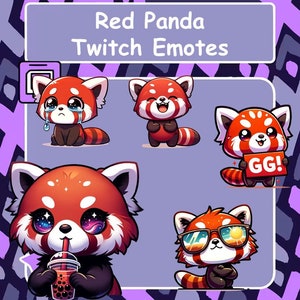 Red Panda Twitch Emotes - Discord / Youtube / Facebook stream emote