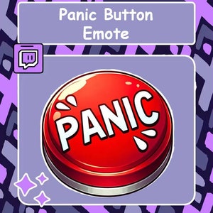 Panic Button Twitch Emote, Twitch Emote, Youtube Emote, Discord Emote, Alert Emote, Streamer Emote, Panic Emote, Button emote, Stream alert