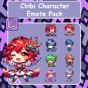 Chibi Twitch Emote Pack, Honkai Star Rail Emote, Discord emote, YouTube emote, Sub badge, Cheer badge, Honkai Emote, Chibi emote, Star Rail